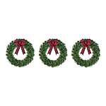 Home Accents Christmas Wreaths: 3-Count 22" Unlit Noble Pine Wreaths w/ Bow $9.95 &amp; More + Free S/H