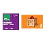 H&R Block 2023 Deluxe + State Tax (PC/Mac Digital) + $20 eGift Card (Select Stores) $28