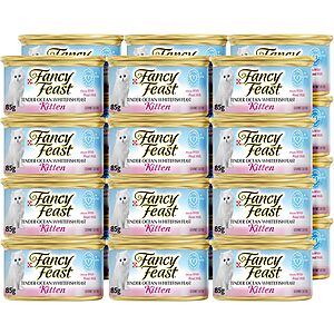 24 Count 3oz Fancy Feast Wet Cat Food Salmon Feast 9.60 Kitten
