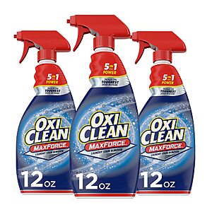 3-Pack 12-Oz OxiClean Max Force Laundry Stain Remover Spray .80 w/ Subscribe & Save