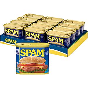 12-Pack 12-Oz Spam Cans (Classic or Less Sodium) $26.90 w/ Subscribe & Save