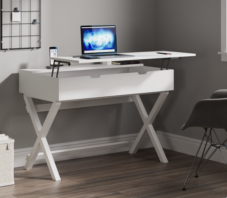 X Base Lift Top Adjustable Sit Stand Desk Black Gray Or White