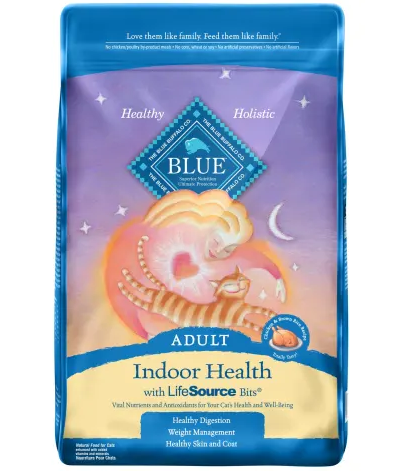 15 Lb Blue Buffalo Indoor Health Adult Dry Cat Food Chicken