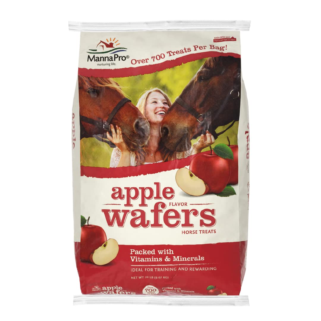 Manna Pro Apple Wafers Horse Treats - 20lbs, 700 treats. $14.99 + Free Prime Shipping