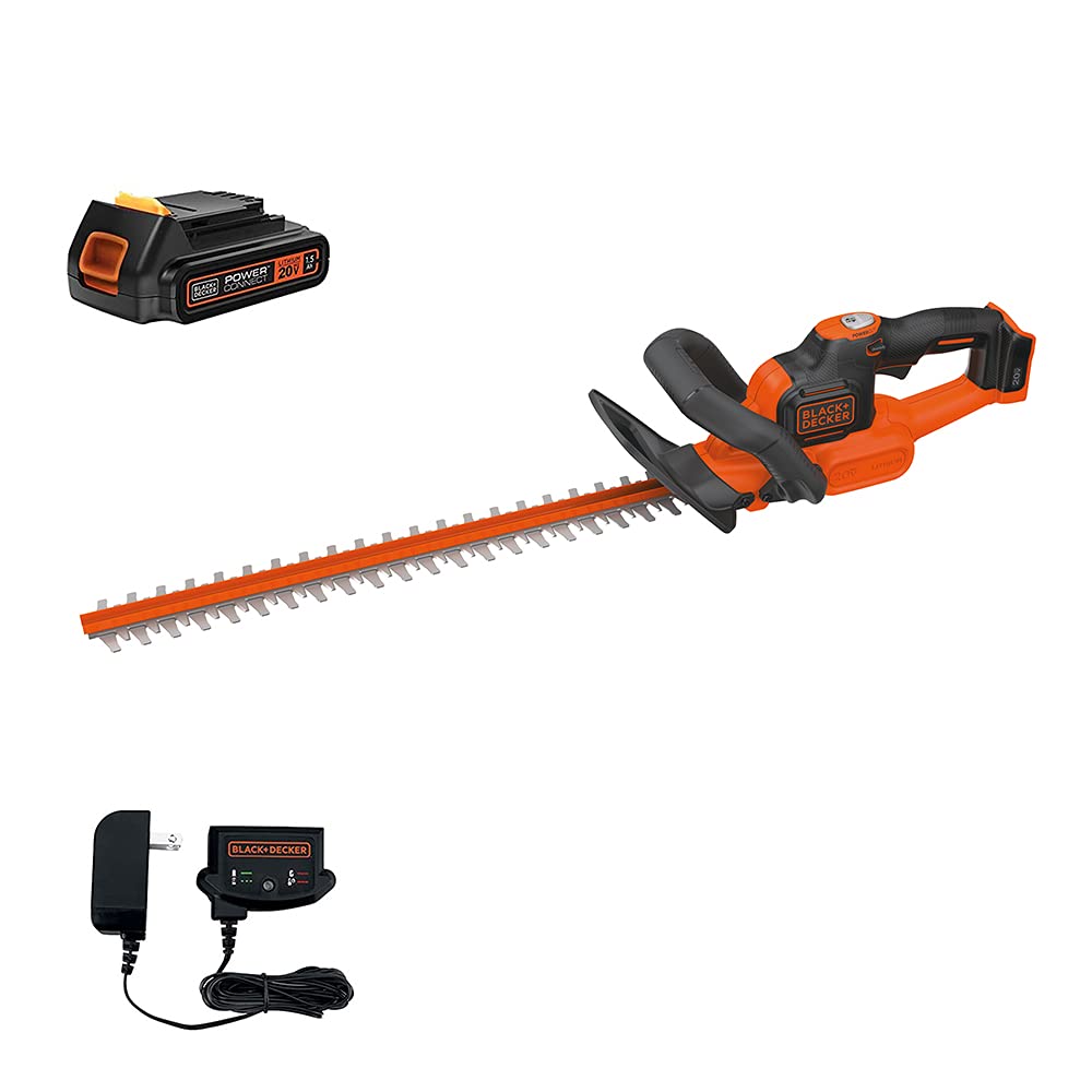 BLACK+DECKER 20V MAX Cordless Hedge Trimmer with Power Command Powercut, 22-Inch (LHT321FF) at Amazon for $24.27
