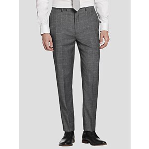 Calvin Klein Slim Fit Wool Blend Med Gray Windowpane Suit Pants (Size: 33", 36"- 42", Length: 30" or 32") $25.49 + Free Shipping