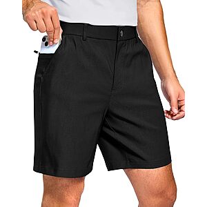 Pudolla Men's 7"/9" Stretch Breathable Golf Shorts w/ 3 Pockets (Various)