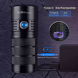 Sofirn SP36 Pro 8000-Lumen USB-C Rechargeable Flashlight w/ Batteries $28 + Free S&H
