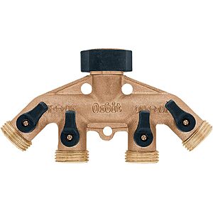 Orbit 4-Outlet 3/4" Brass Hose Faucet Manifold