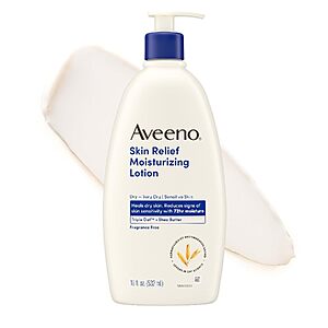 Select Accounts: 18-Oz Aveeno Skin Relief Moisturizing Lotion (Fragrance-Free) $5.25 w/ S&S