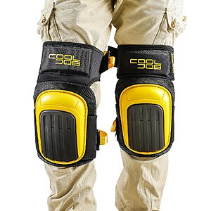 COOLJOB Men's Heavy Duty Anti-Slip Cap Gel & Foam Cushion Knee Pads $11 