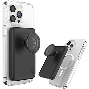 PopSockets MagSafe 5,000 mAh PowerPack 15W Wireless Charger (Black)