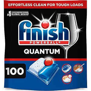 100-Ct Finish Quantum Dishwasher Pods (Fresh Scent) $14.20 w/ S&S