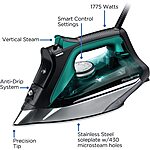 Rowenta Pro Master Stainless Steel Soleplate Steam Iron for Clothes 400 Microsteam Holes 1775 Watts Ironing, Fabric Steamer, Garment Steamer, Precision Tip,... $72.49