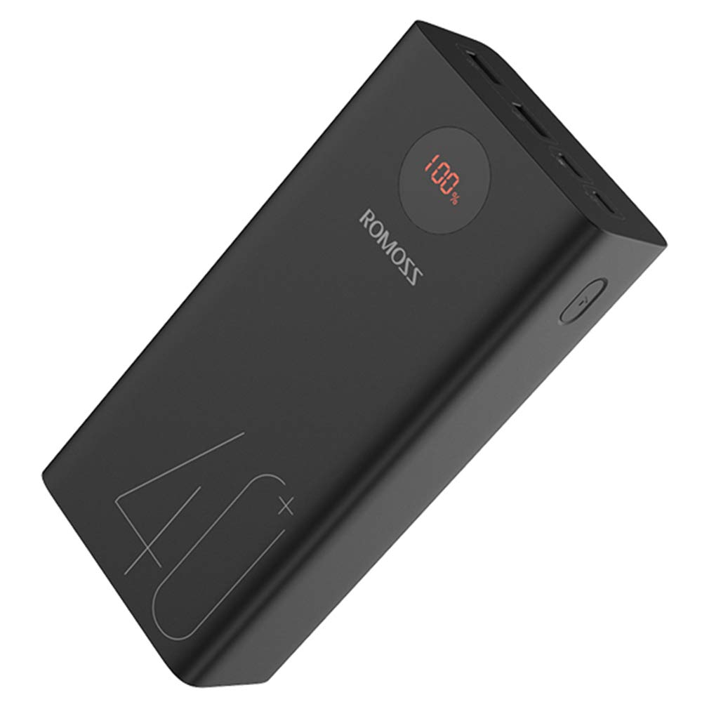 ROMOSS 40000mAh Portable Charger, 18W PD External Power Bank, USB C Fast Charging, Battery Pack LED Display with 3 Outputs & 2 Inputs, $22