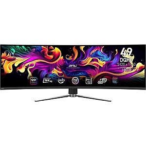 MSI 49" Curved OLED Display, 144Hz 0.03ms, Gaming Monitor - $789