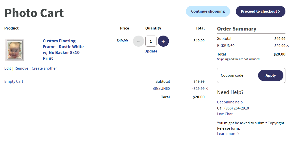 60 off Same Day Custom Floating Frame at Walgreens Photo. Just 20