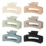 6 Pack Square Claw Clips, Hair Claw Clips for Women Girls, 3.5&quot; Medium Non-slip Hair Clips, Rectangular Claw Hair Clips, Matte Hair Claws Strong Hair Styling Accessories 6$ $6.63