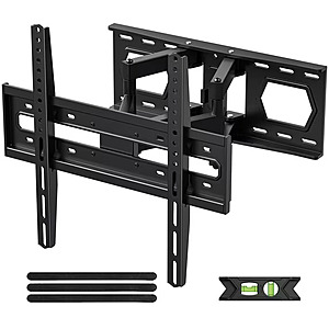 USX MOUNT Full Motion TV Wall Mount for 26-65" TVs, Hold up to 110lbs with Max VESA 400x400mm & 16" Wood Stud $16.99