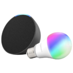 Amazon Echo Pop + Color Smart Bulb - $19.99