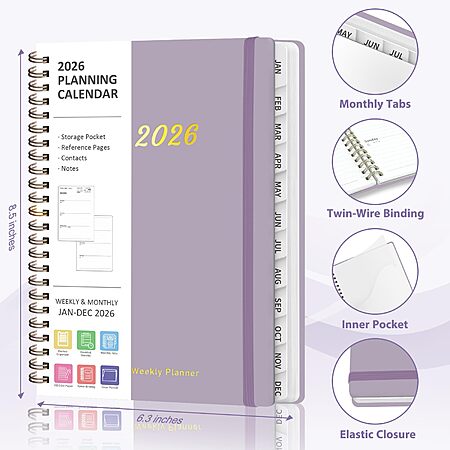 2026 Planner, Daily, Weekly, Monthly Calendar, Academic Planning Agenda, Jan '26- Dec '26 Sustainable Forestry Practices A5 (6.3'' x 8.5'') $3.99