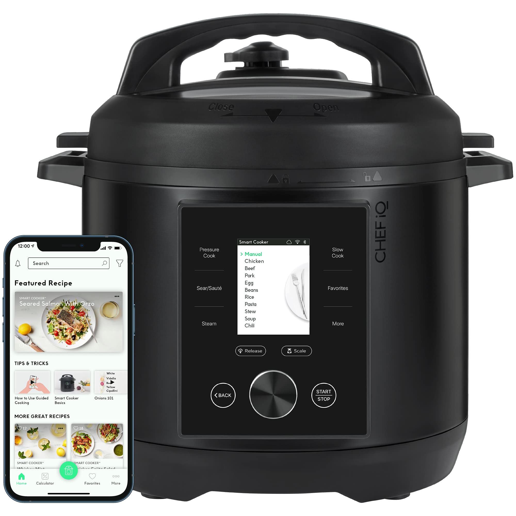 CHEF iQ Smart Pressure Cooker 10 Cooking Functions & 18 Features For $89.99!