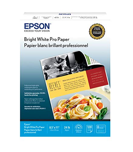 Epson Bright White Pro Paper 500 sheets Amazon $5.99