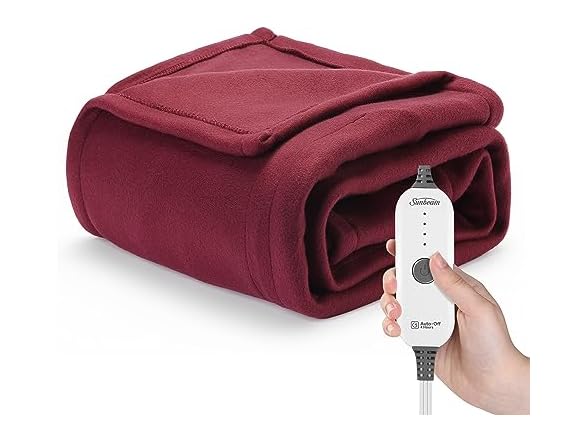 50" x 60" Sunbeam Royal Ultra Heated Personal Throw/Blanket (Cabernet) $16 Free Shipping w/ Prime