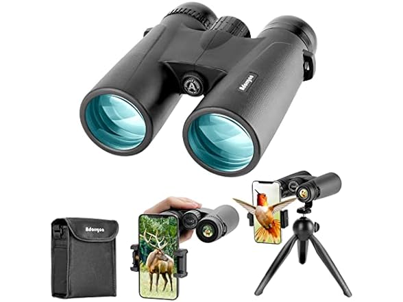 Adorrgon 12x42 HD Binoculars w/ Phone Adapter, Tripod & Adapter $15 Free Shipping w/ Prime