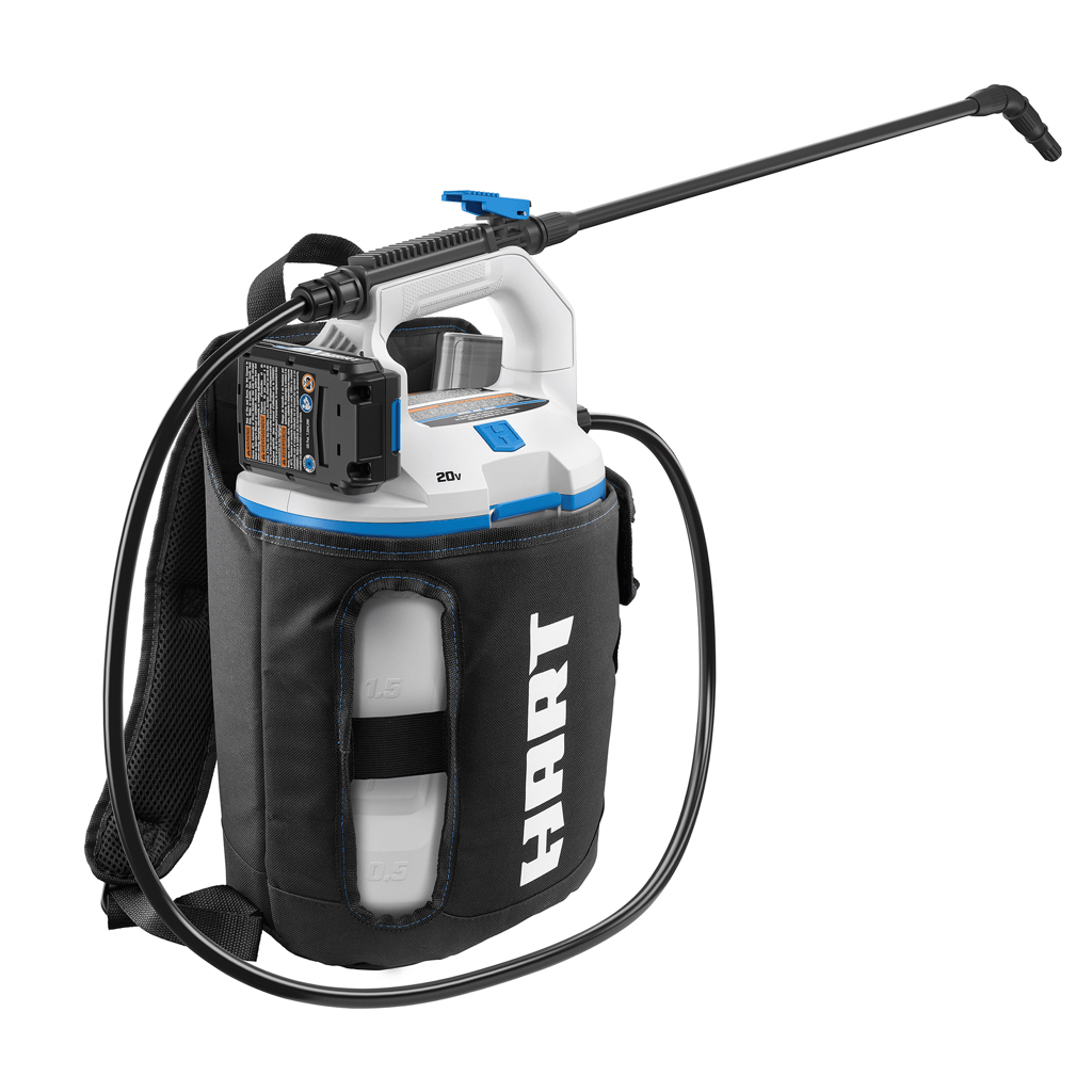 Hart hgsp011h 20 volt cordless 2 gallon backpack chemical sprayer kit