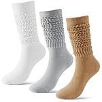 BONANGEL Slouch Socks Women Winter Knee High Scrunch Socks Women,Long Slouchy Scrunchie Boot Socks for Women Girls Size 5-11 $15.99