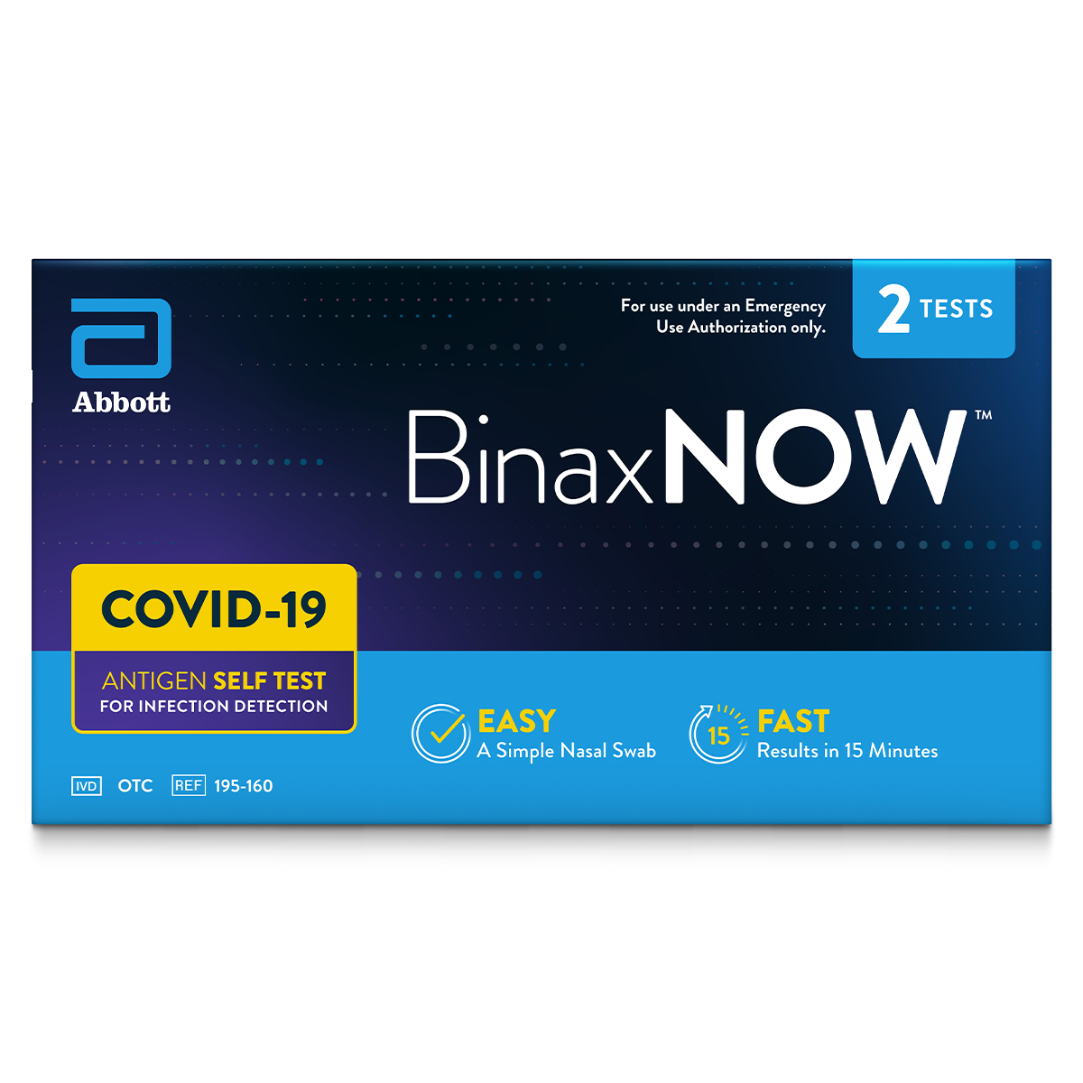 BinaxNOW COVID‐19 Antigen Self Test (2 Count) $19.88