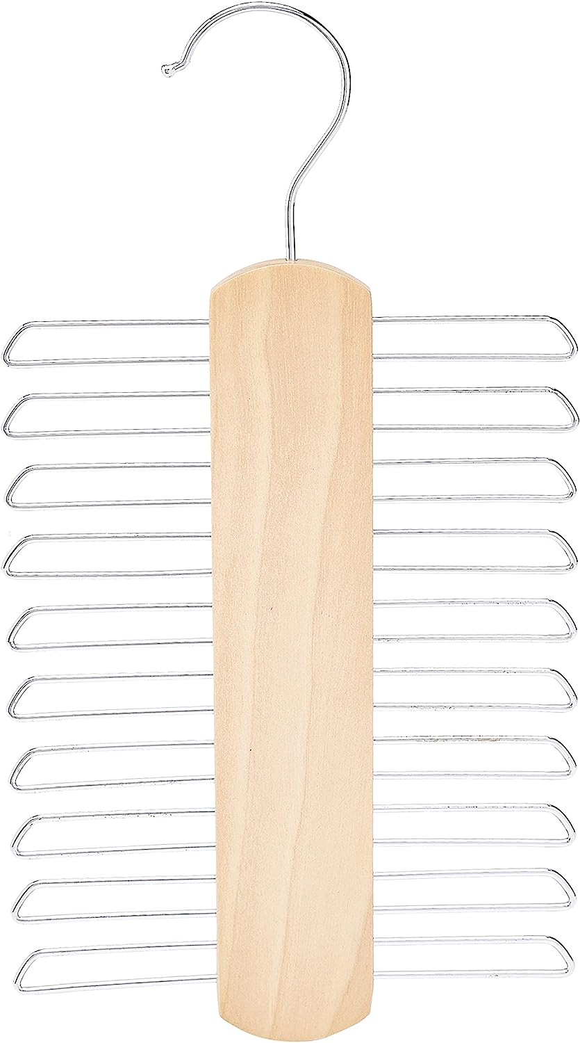2-Pack Amazon Basics 20-Bar Wooden Tie Hanger & Belt Rack $5.98 - Amazon