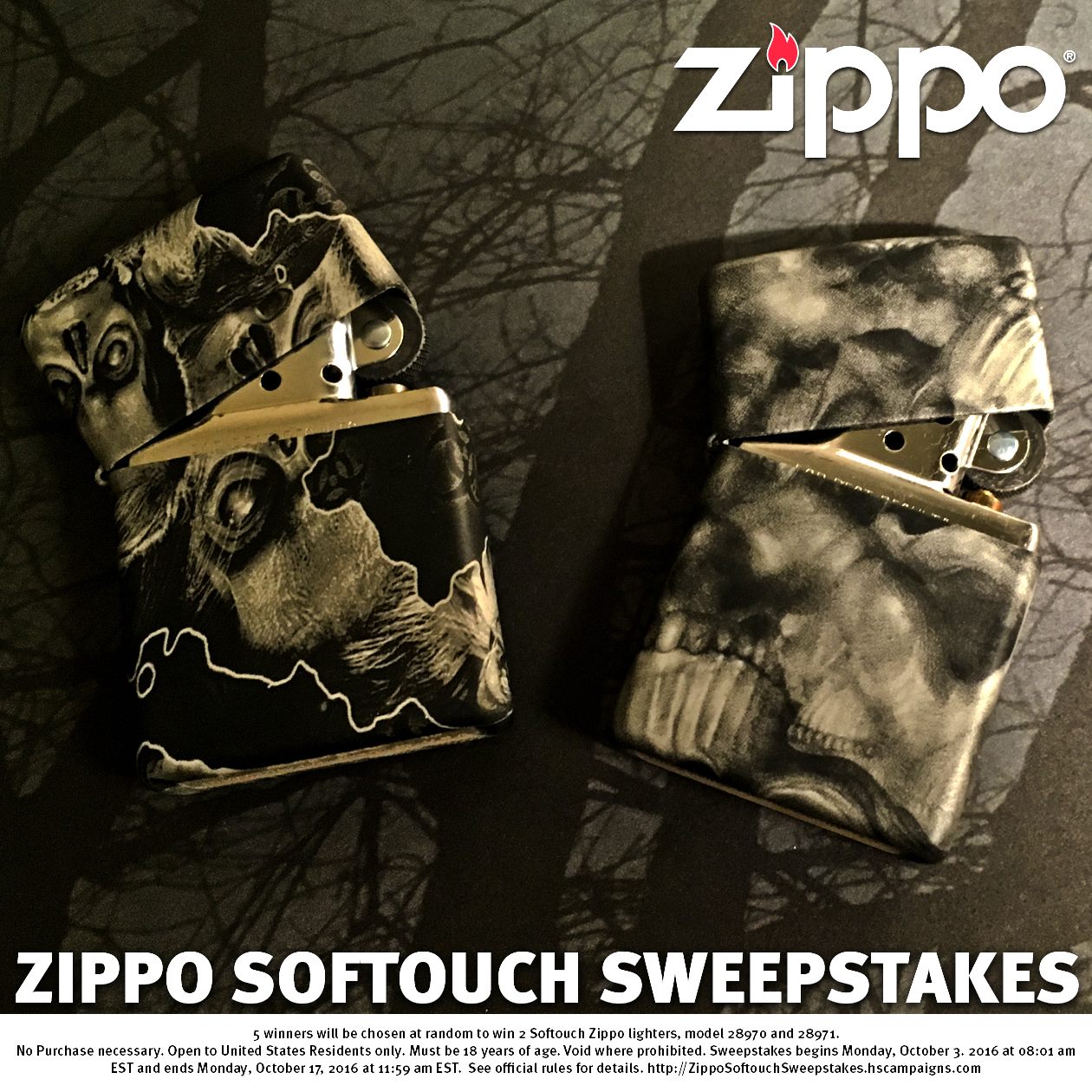 Zippo Softouch Sweepstakes 10/17/16