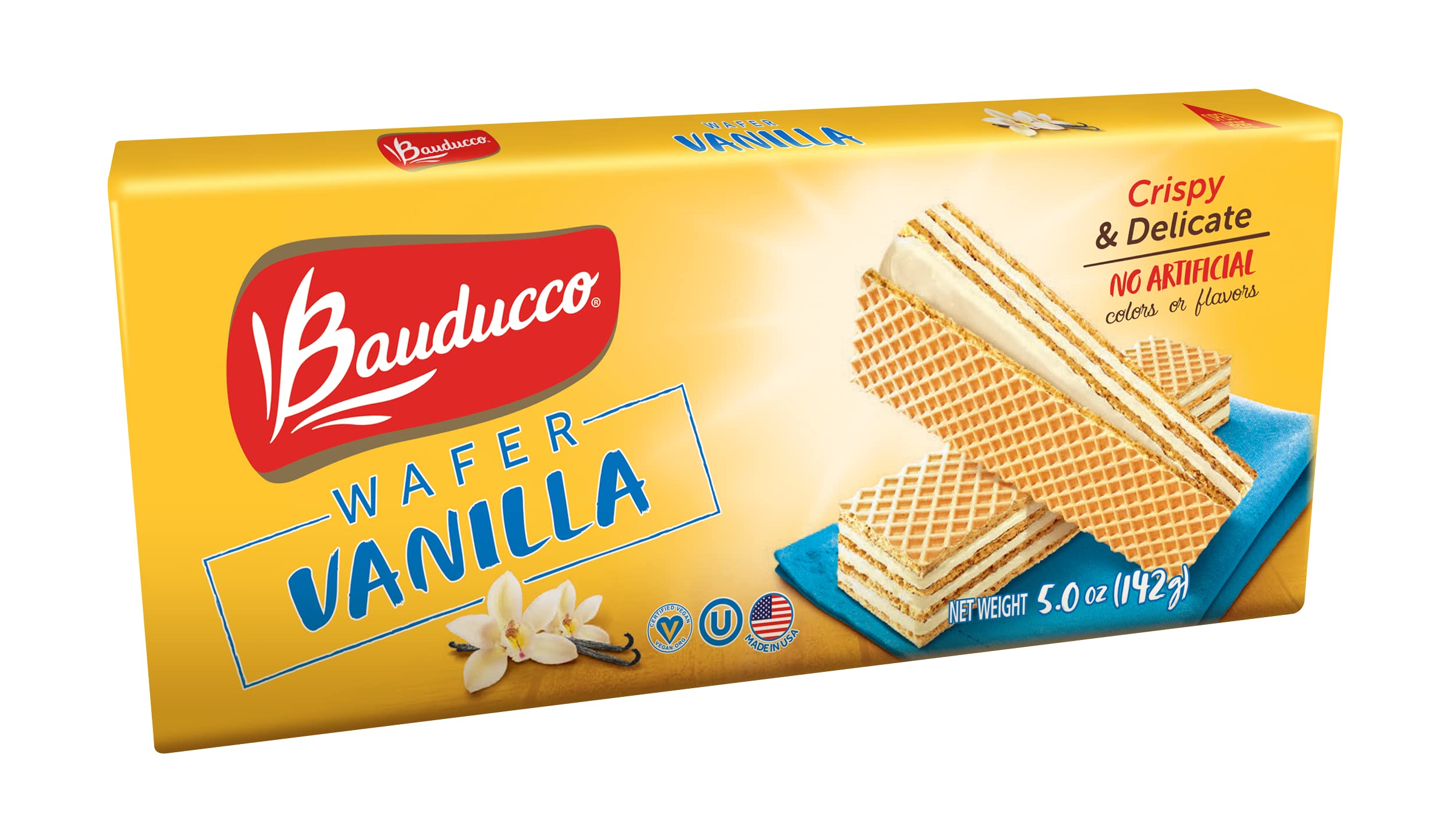 Bauducco Chocolate or Vanilla Wafers Crispy Wafer Cookies With 3 Delicious, Indulgent, Decadent Layers Flavored Cream $1 each