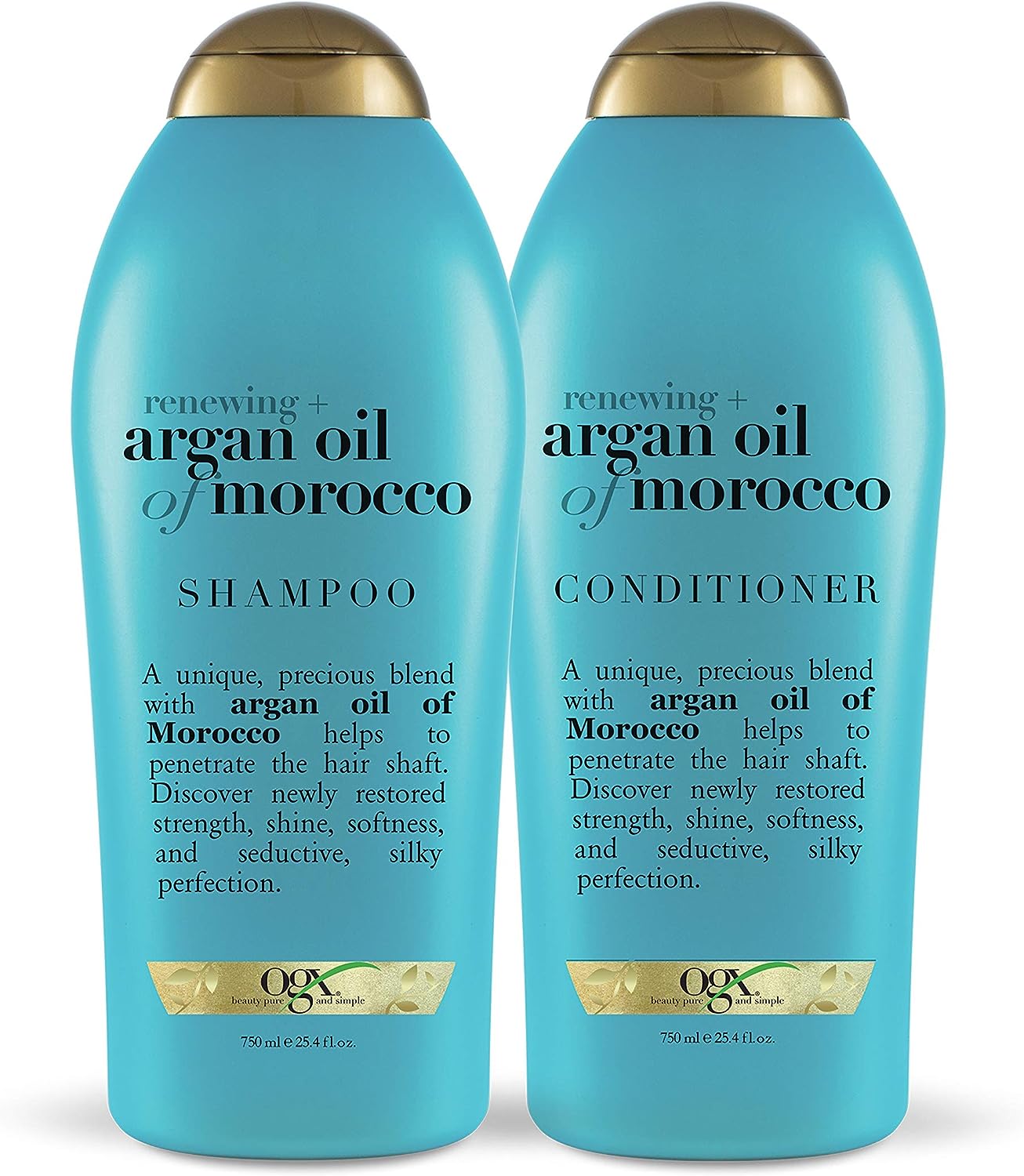 OGX Renewing + Argan Oil of Morocco Shampoo & Conditioner, 25.4 Fl Oz 2 count (Pack of 1) - $17