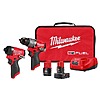 Milwaukee M12 FUEL 2-Tool Combo Kit with free 3in fuel cutoff tool $199