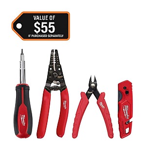 YMMV: Milwaukee Electrician's Hand Tool Kit (4-Piece), in-store only $6.30 @HomeDepot B&M