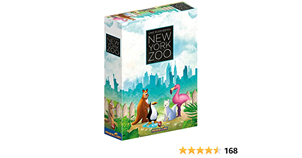 Capstone Games: New York Zoo, Strategy Board Game, Build Your Own Zoo, Easy to Learn, 1 to 5 Players, 60 Minute Play Time, For Ages 10 and Up - $19.99