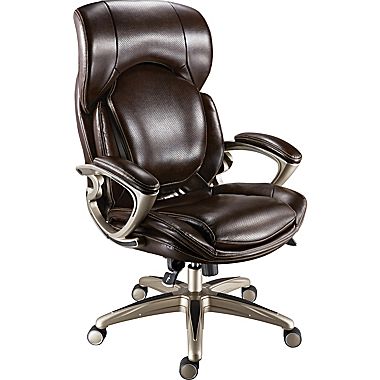 Staples Air High-Back Bonded Leather Manager's Chair ...