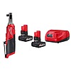 M12 FUEL 12V Lithium-Ion Brushless High Speed 3/8 in. Cordless Ratchet w/M12 XC 5.0 Ah Battery (2-Pack) Starter Kit $199