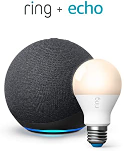 Amazon Echo 4th Gen plus Ring Light Bulb $69.99