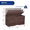 FLEXIMOUNTS Farmhouse Wooden Storage Bench (Dark Brown) $38 + Free Shipping