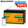 Eco-Worthy LiFePO4 1920Wh 12V 150Ah LiFePO4 Lithium Battery w/ Bluetooth For RV $170 + Free Shipping