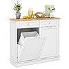 Costway Kitchen Tilt Out Trash Cabinet w/ 2 Drawers and Adjustable Shelf (White) $135 + Free Shipping