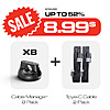 8-Pack LISEN Cord Organizer Magnetic Cable Clips + USB A to USB C Cable (3.3FT, 2-Pack) $9 + Free Shipping w/ Prime or on $35+
