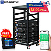 4-Pack ECO-WORTHY 48V 100Ah LiFePO4 Batteries + 48V Battery Monitor + 6-Layer Rack $3200 + Free Shipping