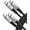 2-pk 6.6' INIU 100W USB C to USB C Fast Charging Cable $6 + Free Shipping w/ Walmart+ or orders $35+
