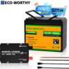 Eco-Worthy 12V 100Ah LiFePO4 Lithium Battery + 12V / 1000W / 55A Pure Sine Wave Inverter Charger $272 + Free Shipping