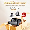 EarFun Free Pro 3 Hi-Res Audio/Snapdragon 2.0 Hybrid ANC Wireless Earbuds $28 + FS